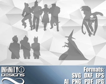 Wizard of Oz Bundle 1 includes Svg, Eps, Png, Ai, DXF; 300dpi Printable, for Cricut, Silhouette, Cameo, etc.