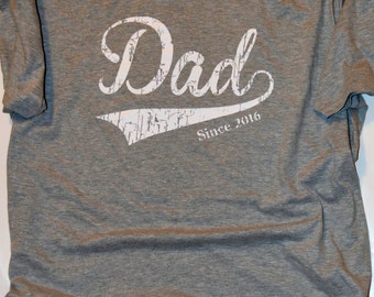 New Dad. Dad Since 2016 T-Shirt Father's Day. New dad Gift. new dad t shirt. new dad tshirt.