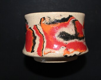 Ceramic tea cup Mokume gane 63