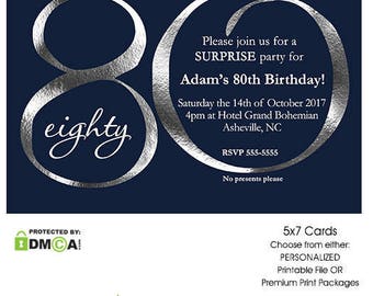invitations for 80th birthday party