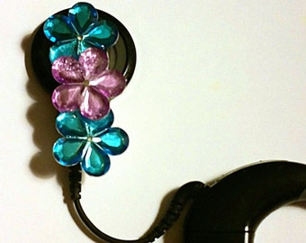 Cochlear Cuties: Jeweled Flower Barrette Style (select quantity 2 for a pair )!