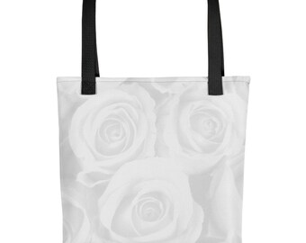Black and White Roses Tote bag