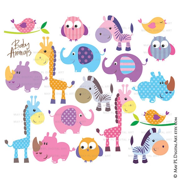 Safari Jungle Animals Svg Clipart Cute Baby Zoo Animals