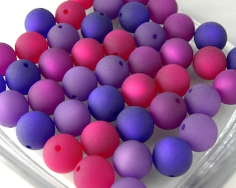 24 original POLARISPERLEN 10 mm large purple mix blackberry Purple Polaris 4 Colors