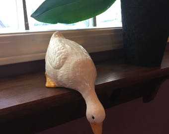 Vintage Shelf-Sitter Ceramic Duck