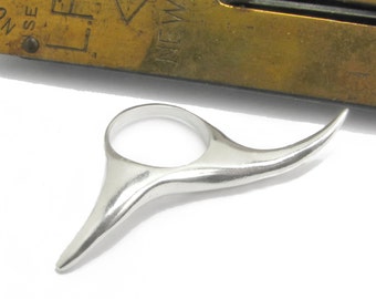 Rocker Chick Ring in Sterling Silver - A Large, Sleek, Modern Ring Handmade in Sterling Silver