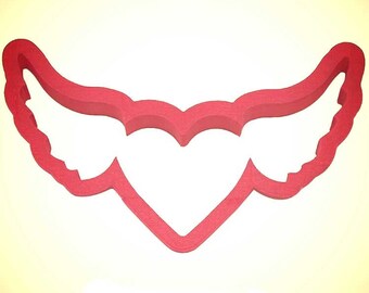 Heart with Wings Cookie Cutter, Heart cookie cutter, Tattoo cookie cutter, Valentine's day cookie cutter, valentine cookie Made in the USA