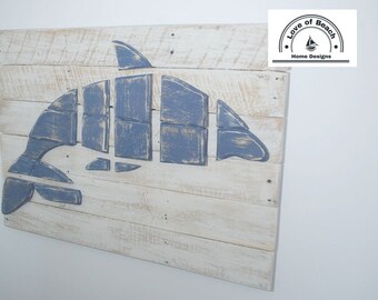 Dolphin in the Ocean Wood Wall Art, Dolphin Picture, Sealife, Dolphin Art, Distressed Dolphin, Wood Dolphin, Coastal, Beach