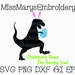 SVG Bunny T-Rex File Cutting File DXF, AI Commercial Personal Use