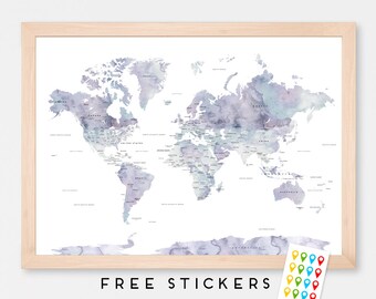 marble world map etsy