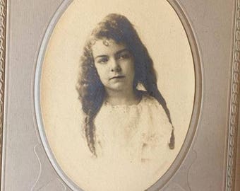 Vintage Cabinet Photograph - Beautiful Identified Girl