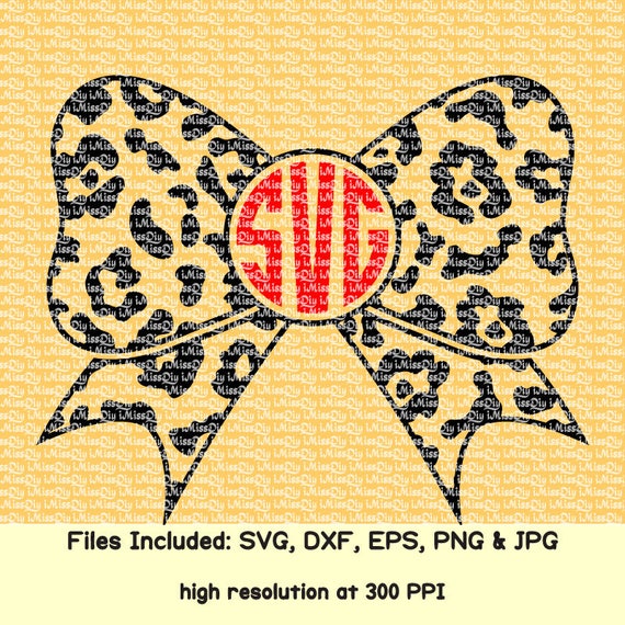 Download Cheetah Leopard print cheer bows monogram frame svg mama mom