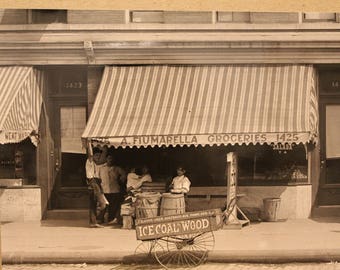 1916 Flatbush Nostrand Ave Brooklyn New York Photo Print A. Fiumarella Groceries NYC