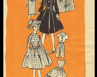 PDF Digital Delivery BARBIE 11 1/2" Fashion Doll Dress Fabric Sewing Pattern Mail Order 9475 Betty Tina Bild Lilli Tammy Uneeda Popi COPY