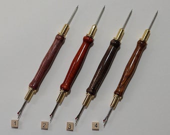 Seam Ripper & Stiletto, Free Shipping, 24k Gold Plated, Stiletto, Quilting, Sewing, Wood, Quilting Tool, Sewing Assistant, Special Gift