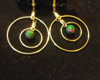 Ruby in zoisite earrings