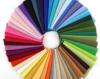 15 Different Color pieces Linen Cotton Fabric Solid Color Bundle Patchwork Squares Of 20*25cm(CTJZ21-FSLS-202515)