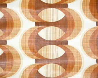 Retro Wallpaper by the Yard 70s Vintage Wallpaper - 1970s Brown and White Mod Geometric Stripes