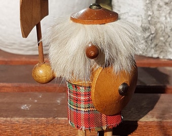 Vintage Teak Wood Viking Gonk Figure by Daysun
