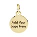 Custom Jewelry Tag, Custom Metal Tag with Logo Laser Engraved on Round Disc Tags Sequins, 14K Gold Plated,6~12mm,Sample Service, F0LC.GO01.C