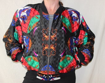 Vintage DeVogue Satin Bomber Jacket