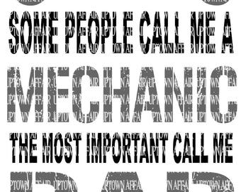 Mechanic Dad SVG/DXF/PNG Digital Cut File