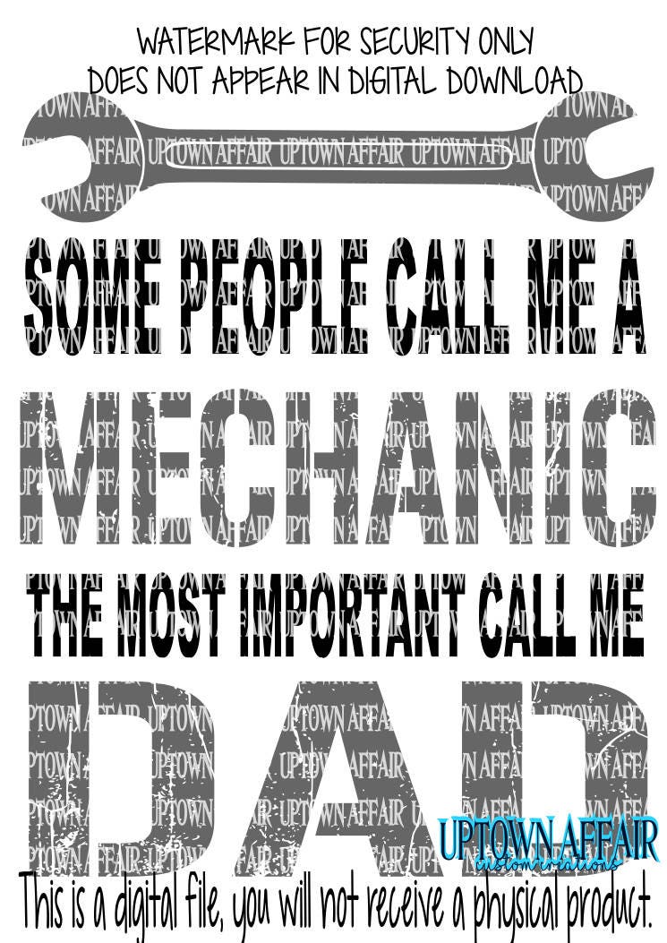 Download Mechanic Dad SVG/DXF/PNG Digital Cut File