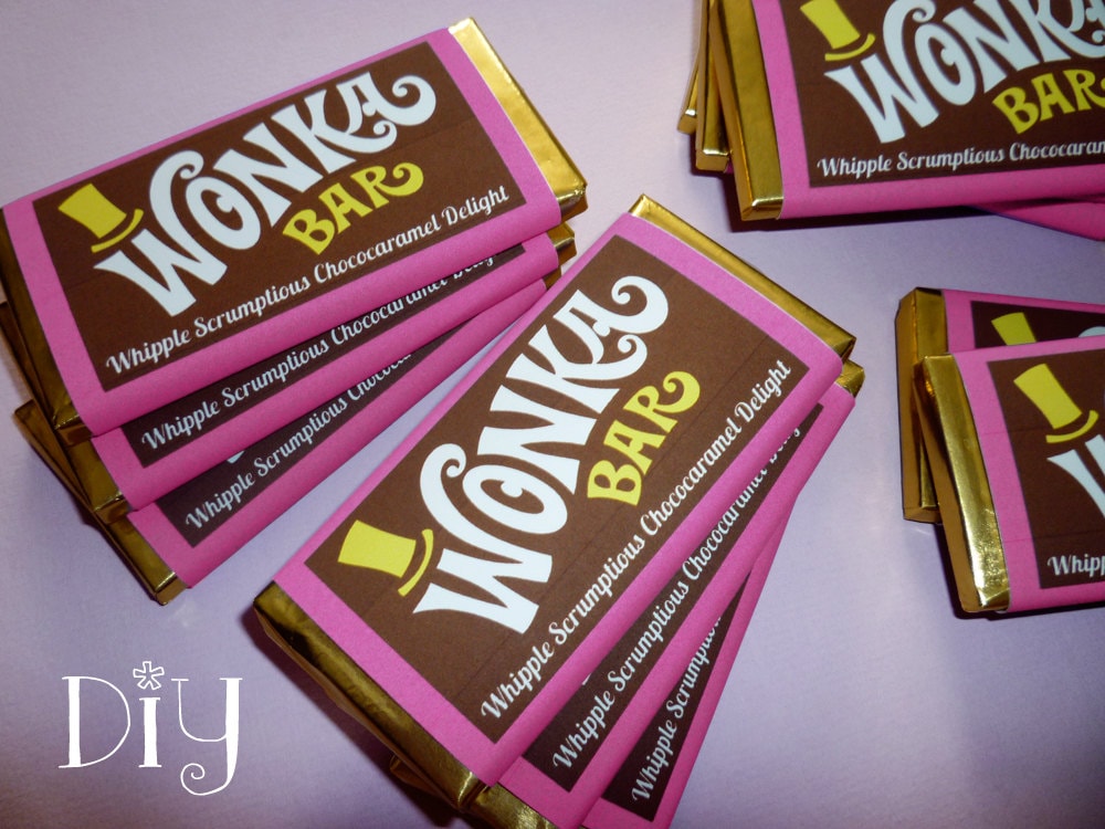 Wonka Bar Wrapper Template Wonka Bar Favor Willy Wonka 5424