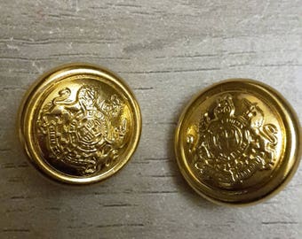 Vintage buttons gold 1960