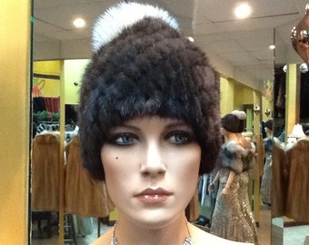 Mink knit hats