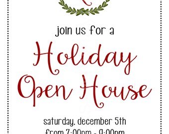 holiday open house invitations