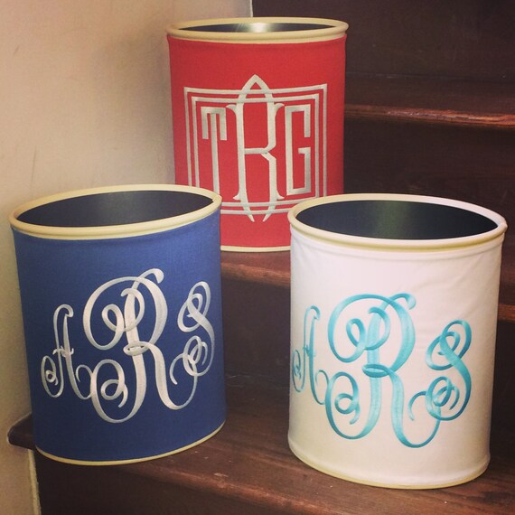 monogrammed toy basket