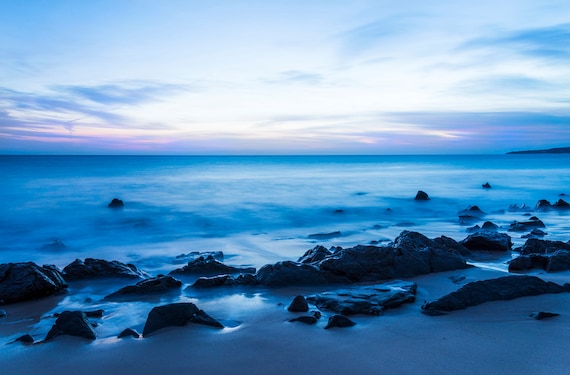 BLUE TARIFA. Seascape Print, Tarifa Spain, Beach Print, Photographic print, Costa de La Luz