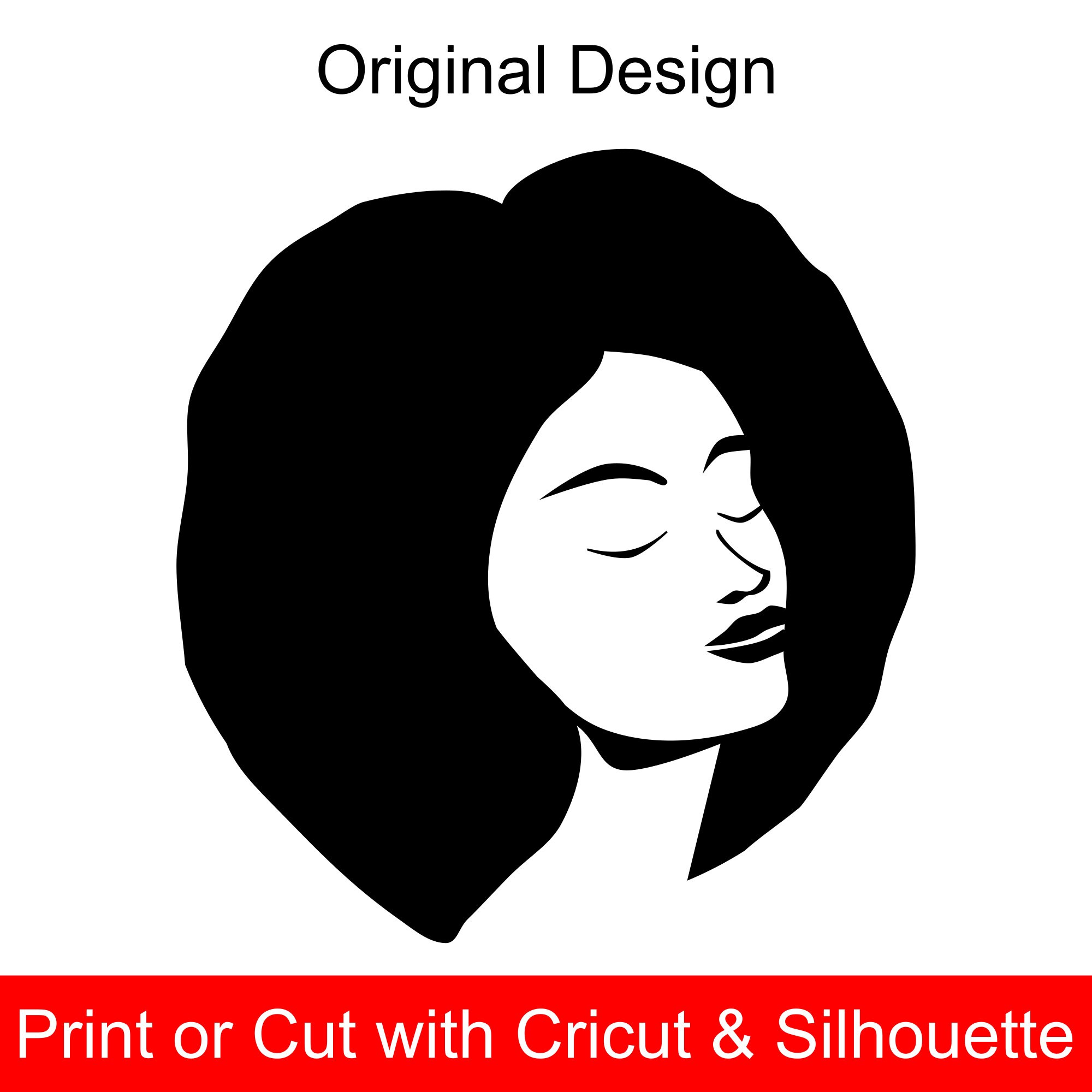 Download Afro Woman SVG File for Cricut and printable clipart ...