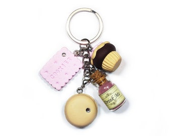 Alice in Wonderland KeyChain - Drink Me Eat Me Kawaii