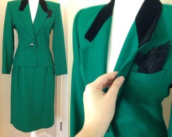 Vintage Emerald Green Suit