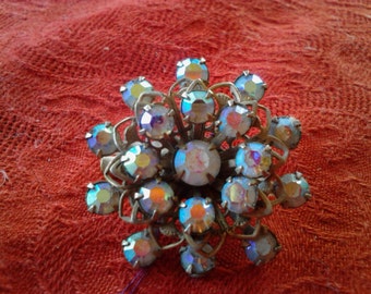 Rhinestone Scatter Pin, Vintage 50s Costume Jewelry ECS