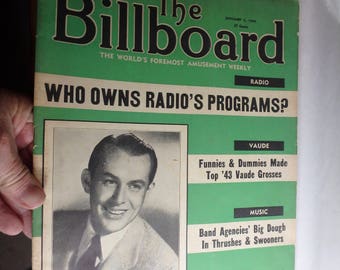 the Billboard weekly magazine- 1-8-1944 -Vaughn Monroe