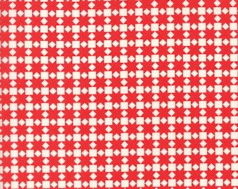 Handmade Star Quilt Red by Bonnie and Camille for Moda, 1/2 yard cotton fabric