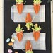 Set of 12 Clothespin Gift Bag Topper, Glassine Bag, Party Supply, Carrot Tag, Easter Basket Gift, Easter Tag