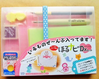 DIY rubber stamp set. hand carved rubber stamp kit. rubber block. carving knife. craft knife. ink pad. cleaner. cutting mat. design samples