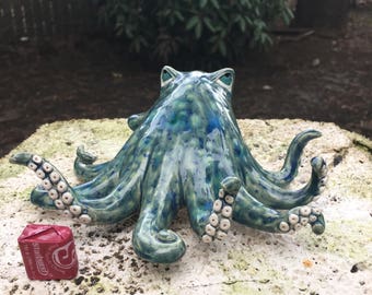 Octopus Sculpture, Octopus Whistle 100% Handcrafted Ceramic