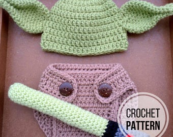 Yoda Inspired Newborn Outfit CROCHET PATTERN
