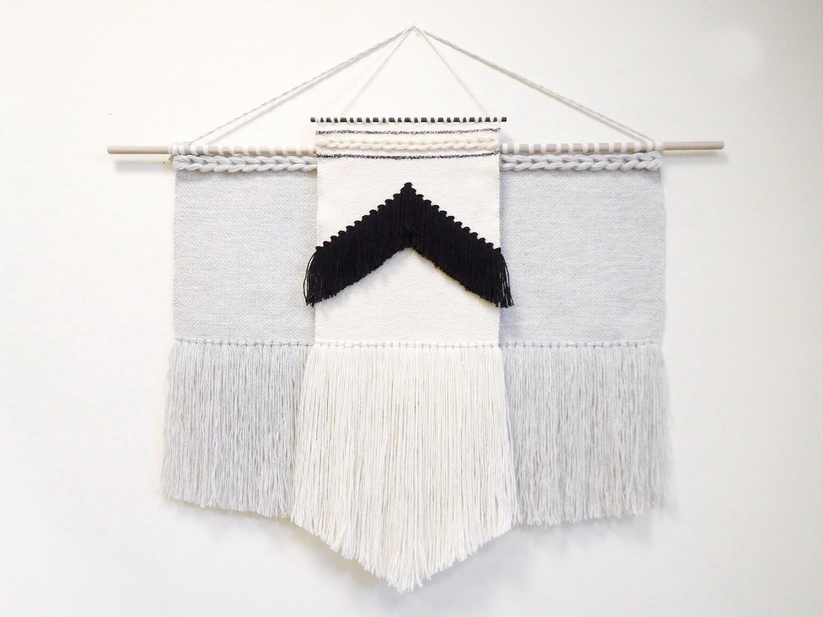 Extra large wall fiber art bohemian large woven wall hanging