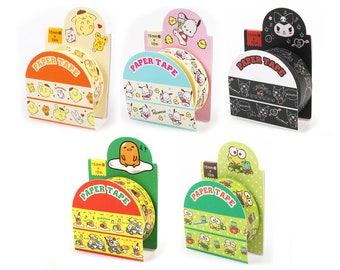 Japan Sanrio Pompompurin / Keroppi / Kuromi / Pochacco / Gudetama 15mm x 10m Paper Tape