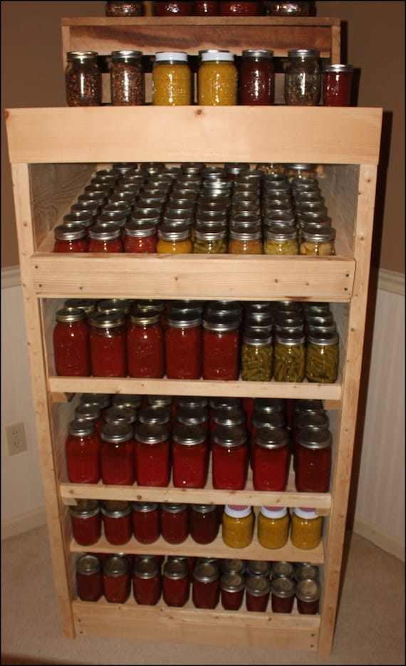 Stand Alone Canning Pantry Cabinet Using Pallets or Standard