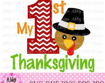 My 1st/First Thanksgiving Turkey Cut File eps,png,dxf and svg file for the Cutting Machines NO:0006