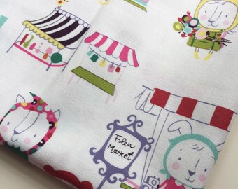 Flea Market Friends Fabric by Phillip de Leon for Alexander Henry Fabrics , OOP, Retired, Rare, Fat Quarter