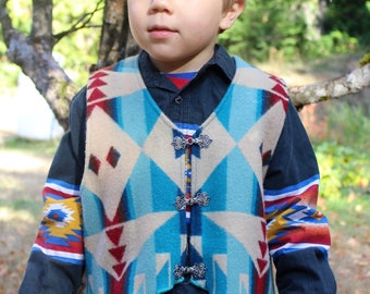 Children's Pendleton wool Vest with celtic clasps Sz 6-8