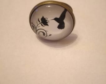 Cabochon ring bird, free